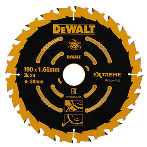 Kotúč pílový EXTREME 190x30x1,65mm 24z ATB+20 DEWALT DT10304
