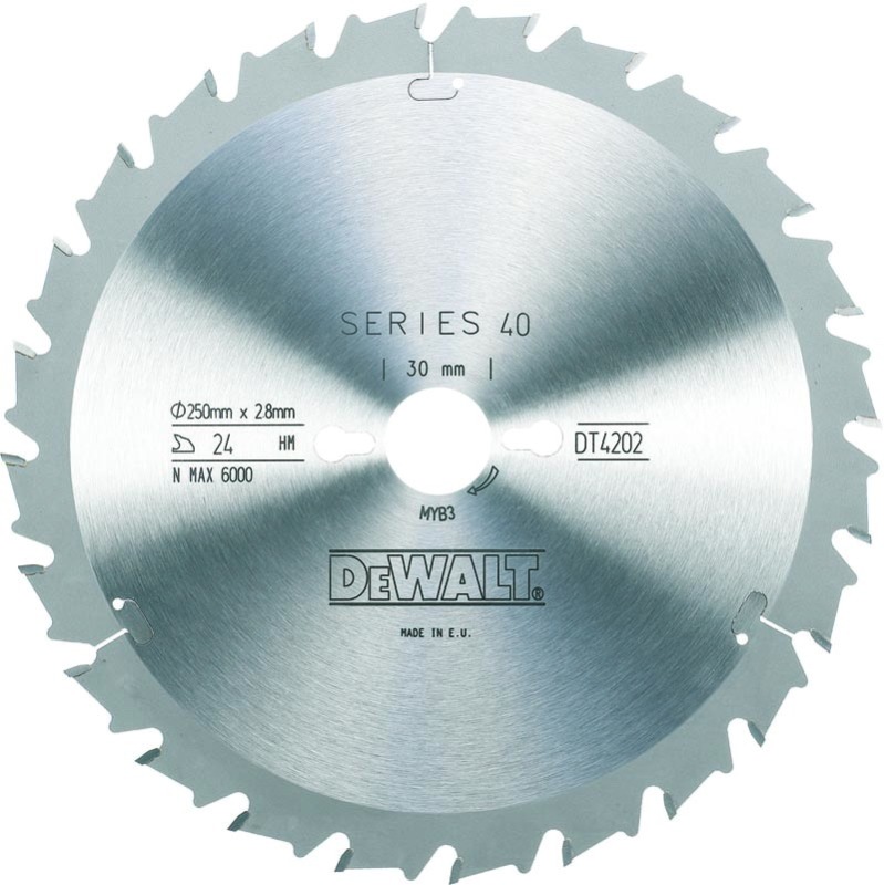 KOTÚČ PÍLOVÝ 250x30mm 24z FT/DL 10 DEWALT DT4202