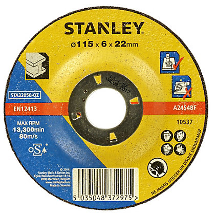 Kotúč brúsny na kov 115x22x6mm vypuklý 1ks FATMAX STA32050