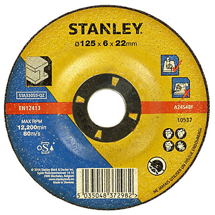 Kotúč brúsny na kov 125×22x6mm vypuklý 1ks FATMAX STA32055