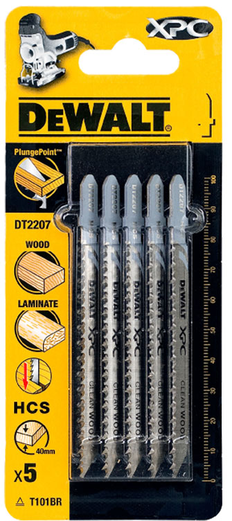 LIST PÍLOVÝ 100mm DREVO A PLAST DO 40MM 5ks negatívny zub laminát DEWALT DT2207