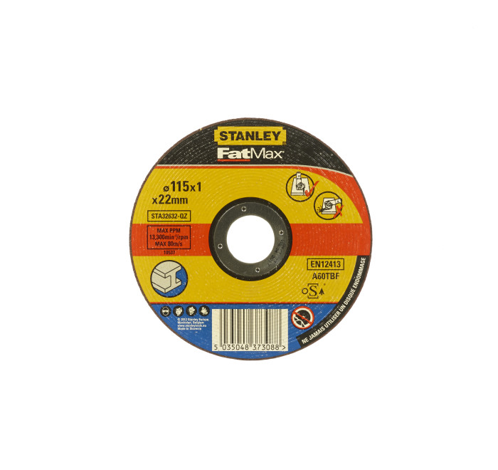 Kotúč rezný na oceľ pr.115×1,0×22mm plochý FATMAX STA32632