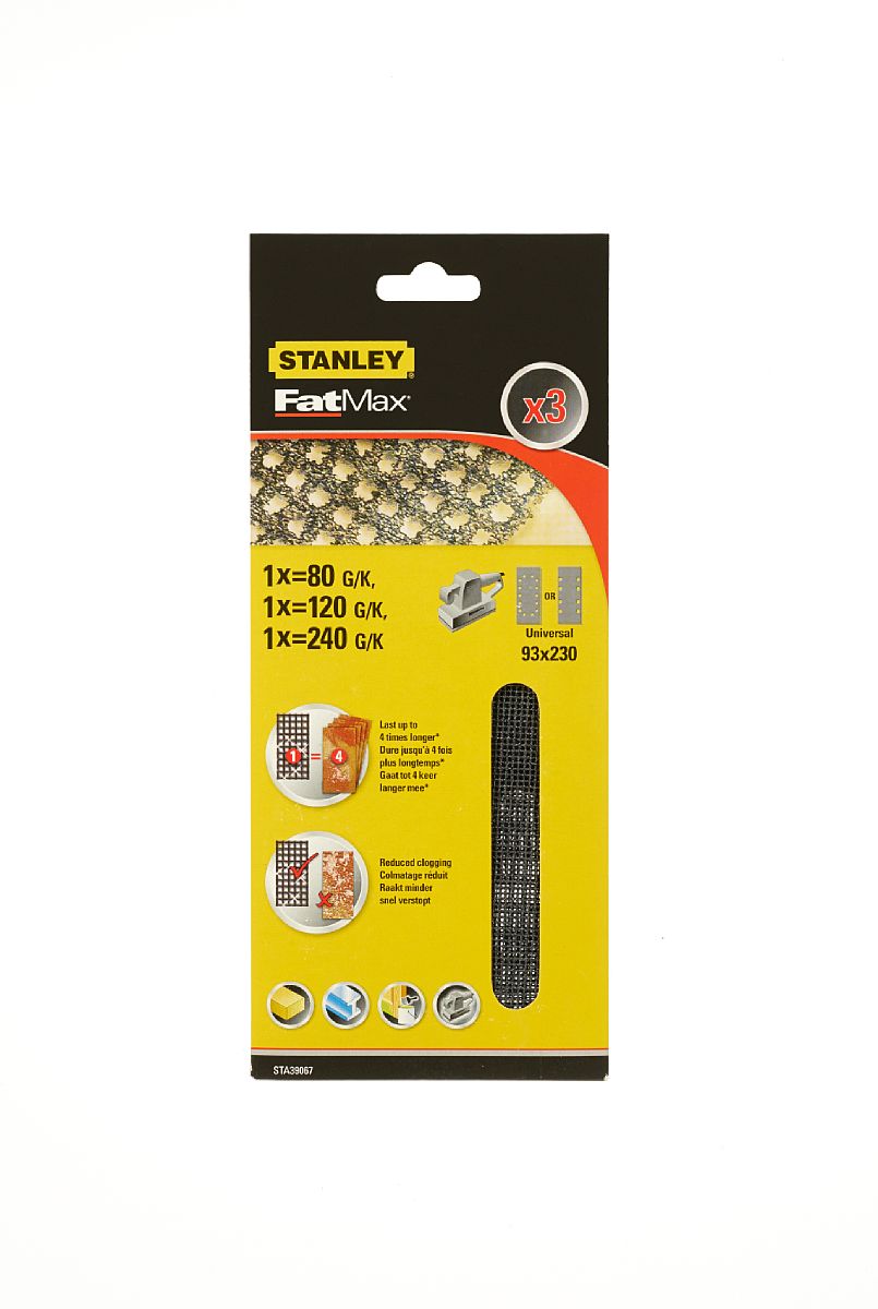 Mriežka brúsna, 93x230mm, P240, 3ks FATMAX STA39062