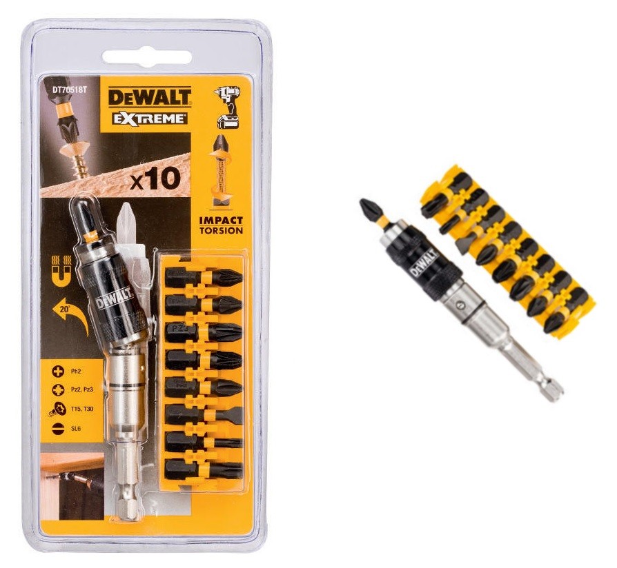 SADA BITOV S OTOCNYM DRZIAKOM DEWALT DT70518T