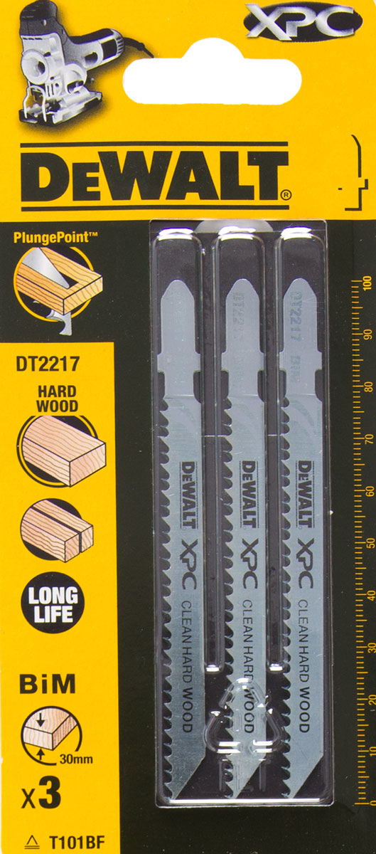 LIST PÍLOVÝ 100MM DREVO A PLAST DO 30MM 3ks DEWALT DT2217