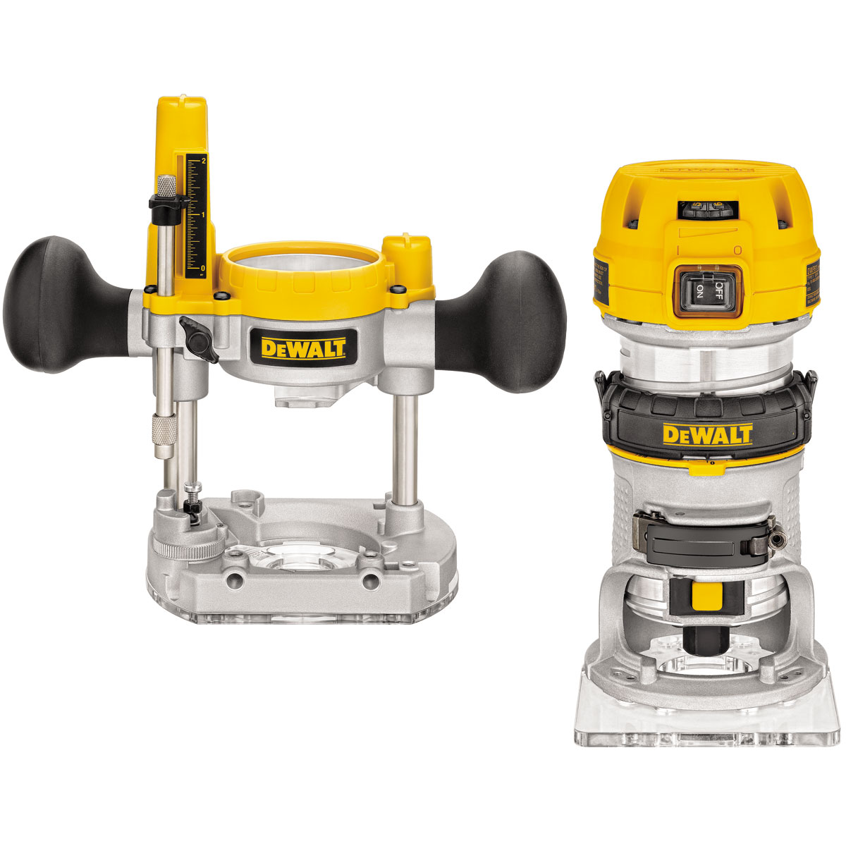 Frézka vrchná kombinovaná 2v1 900W 6-8mm kufrík DEWALT D26204K