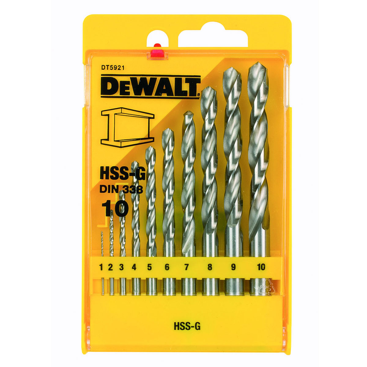 SADA VRTÁKOV DO KOVU 10 DIELNA HSS-G DEWALT DT5921