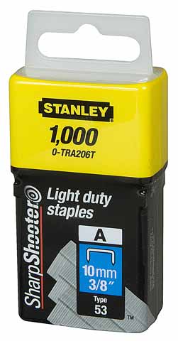 Spony štandardné 10mm (3/8") typ A 5/53/530 1000ks STANLEY 1-TRA206T