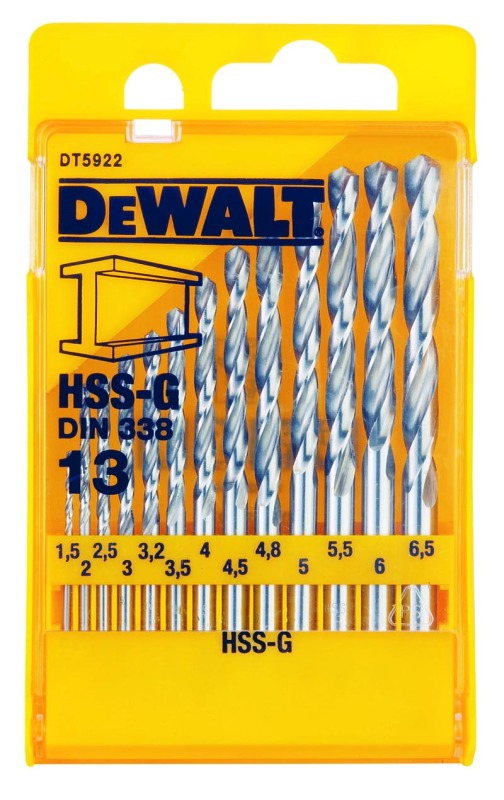 SADA VRTÁKOV HSS-G 13 dielna DEWALT DT5922