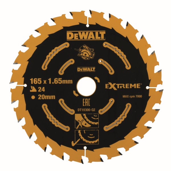 Kotúč pílový EXTREME 165x20mm 24z ATB+20 DEWALT DT10300