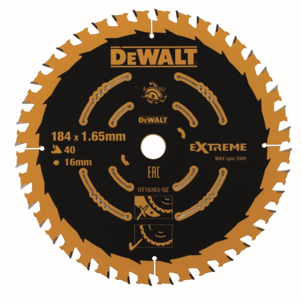 Kotúč pílový EXTREME 184x16mm 40z ATB+20 DEWALT DT10303