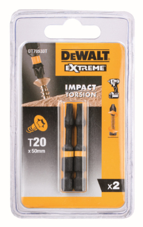 Nástavec pre rázové uťahovače 57mm T20 (2ks) DEWALT DT70533T