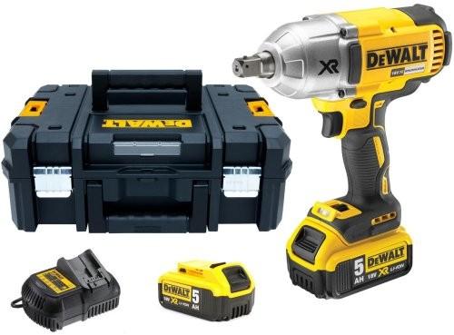Uťahovač rázový 1/2" guľka 950Nm 18V XR 2x5,0Ah Tstak DEWALT DCF899P2