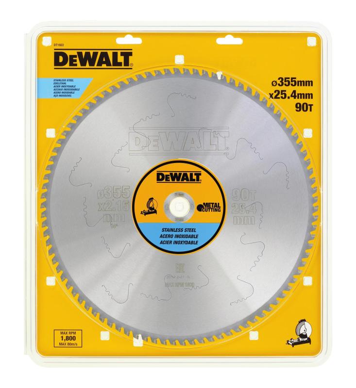 Kotúč pílový 355x25,4mm 90 zubov - nerez pre DW872 DEWALT DT1922