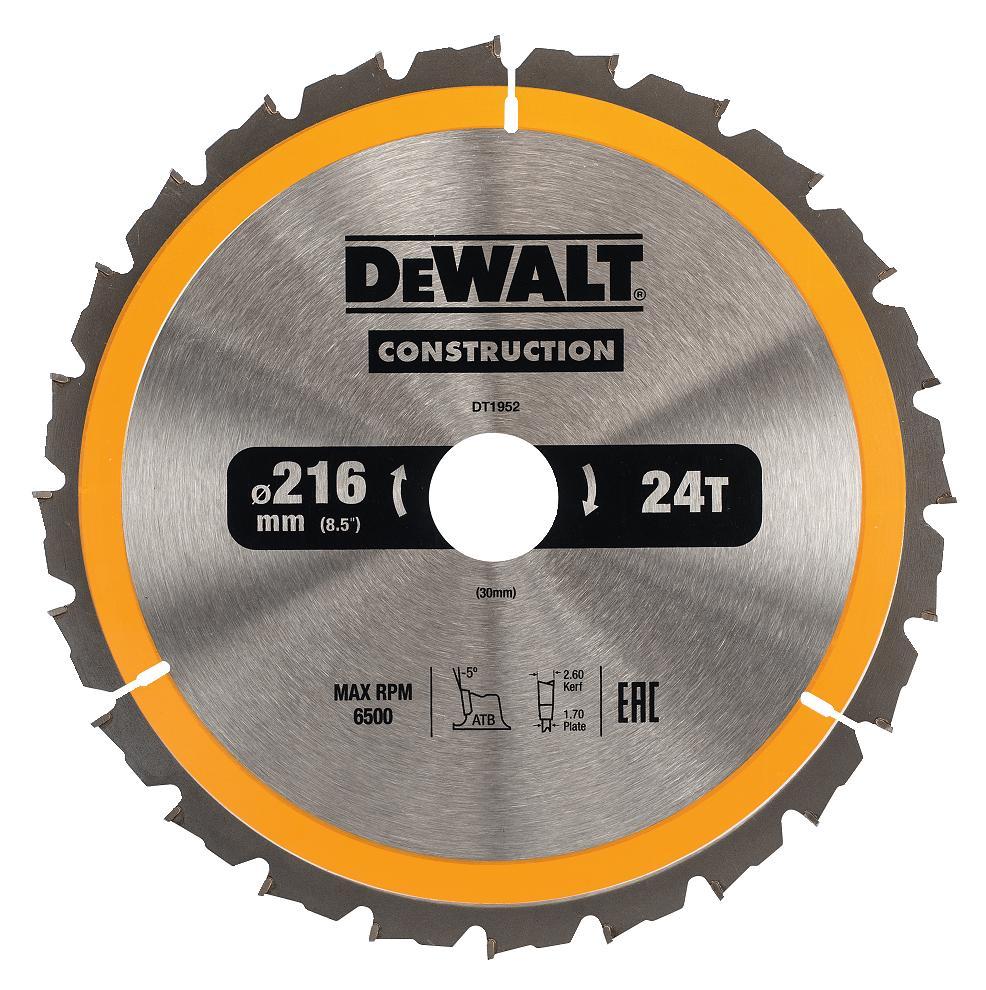 KOTÚČ PÍLOVÝ 216x30mm 24z DEWALT DT1952