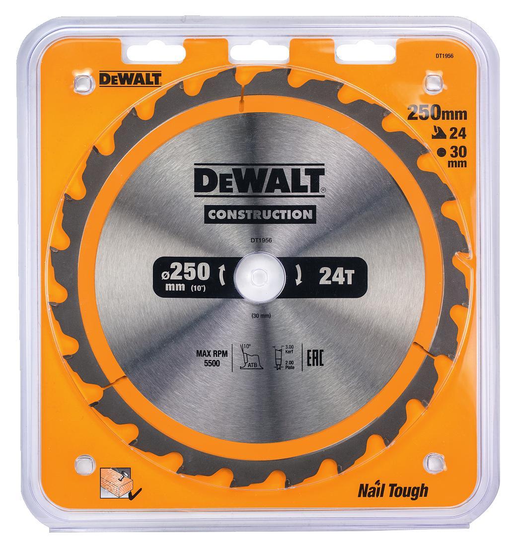 Kotúč pílový 250 × 30 mm, 24 zubů, ATB 10° DEWALT DT1956