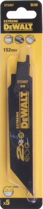 List pílový na kov 152mm pre mečové píly 5ks DEWALT DT2407L