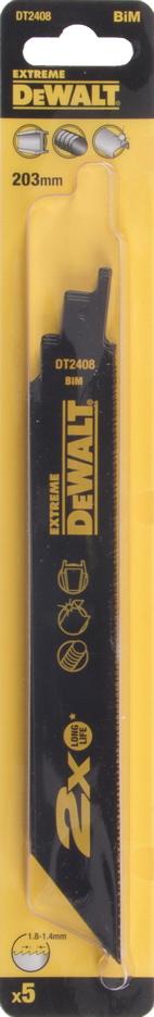 List pílový na kov 203mm pre mečové píly 5ks DEWALT DT2408L