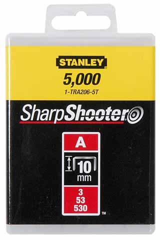 Spony štandardné 10mm (3/8") typ A 5/53/530 5000ks STANLEY 1-TRA206-5T