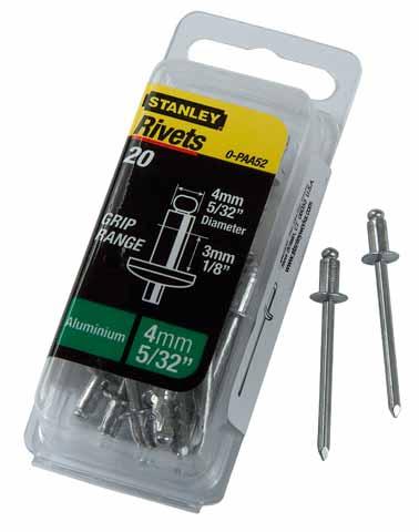 Nity hliníkové trhacie 4x3mm, 20ks STANLEY 1-PAA52T