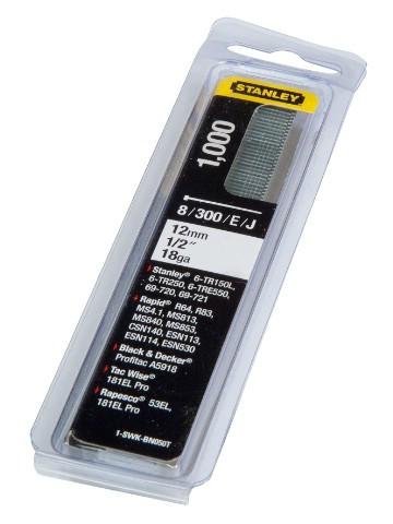Klince kolárske pre sponkovačky 12mm (1/2") 18ga typ 8/300/E/J 1000ks STANLEY 1-SWK-BN050T