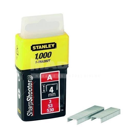 Spony štandardné 4mm (5/32") typ A 5/53/530 1000ks STANLEY 1-TRA202T