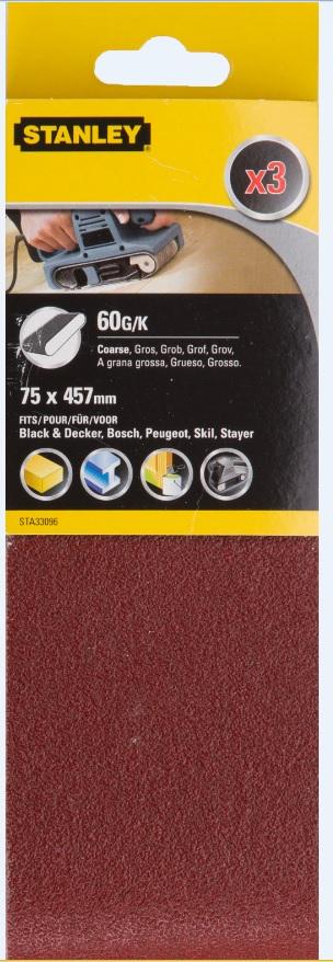 Pás brúsny 75x457mm P60 3ks FATMAX STA33096