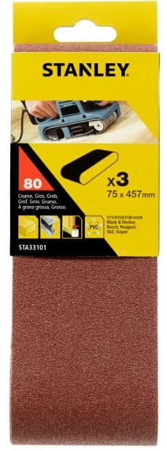 Pás brúsny 75x457mm P80 3ks FATMAX STA33101