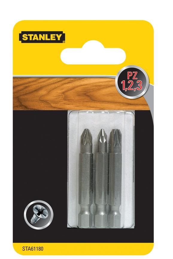 Bit skrutkovací PZ1-2-3 x 50mm, sada 3ks FATMAX STA61180