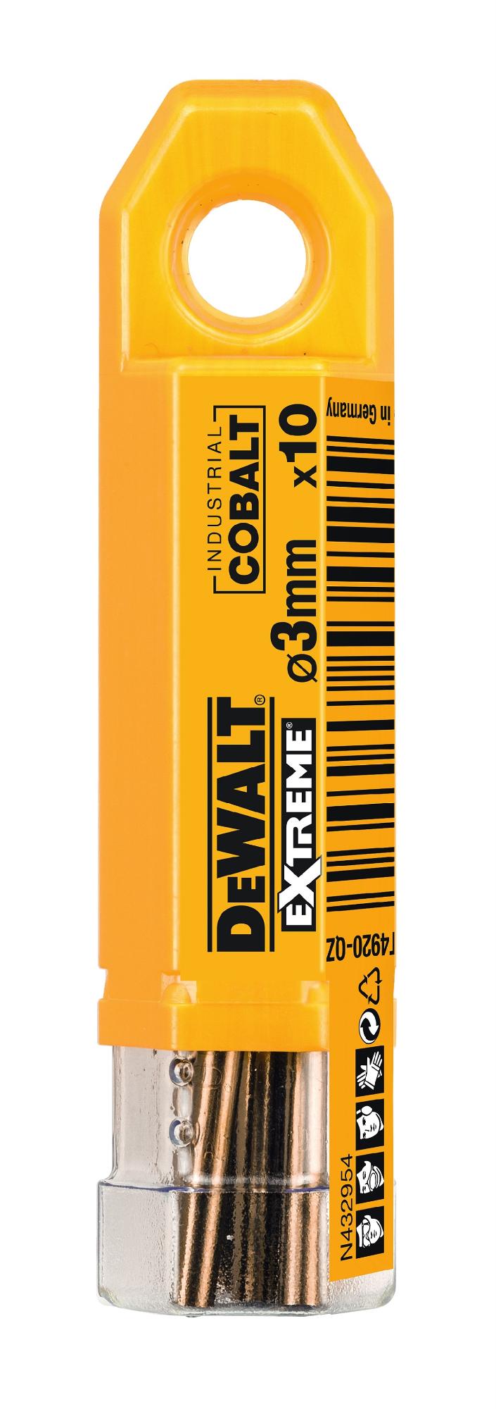 Sada vrtákov do kovu Extreme® HSS-E Cobalt 3,0x61mm 10ks DEWALT DT4920