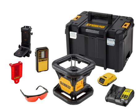 Laser rotačný červený 18V 1x2,0Ah 45/457m DEWALT DCE074D1R