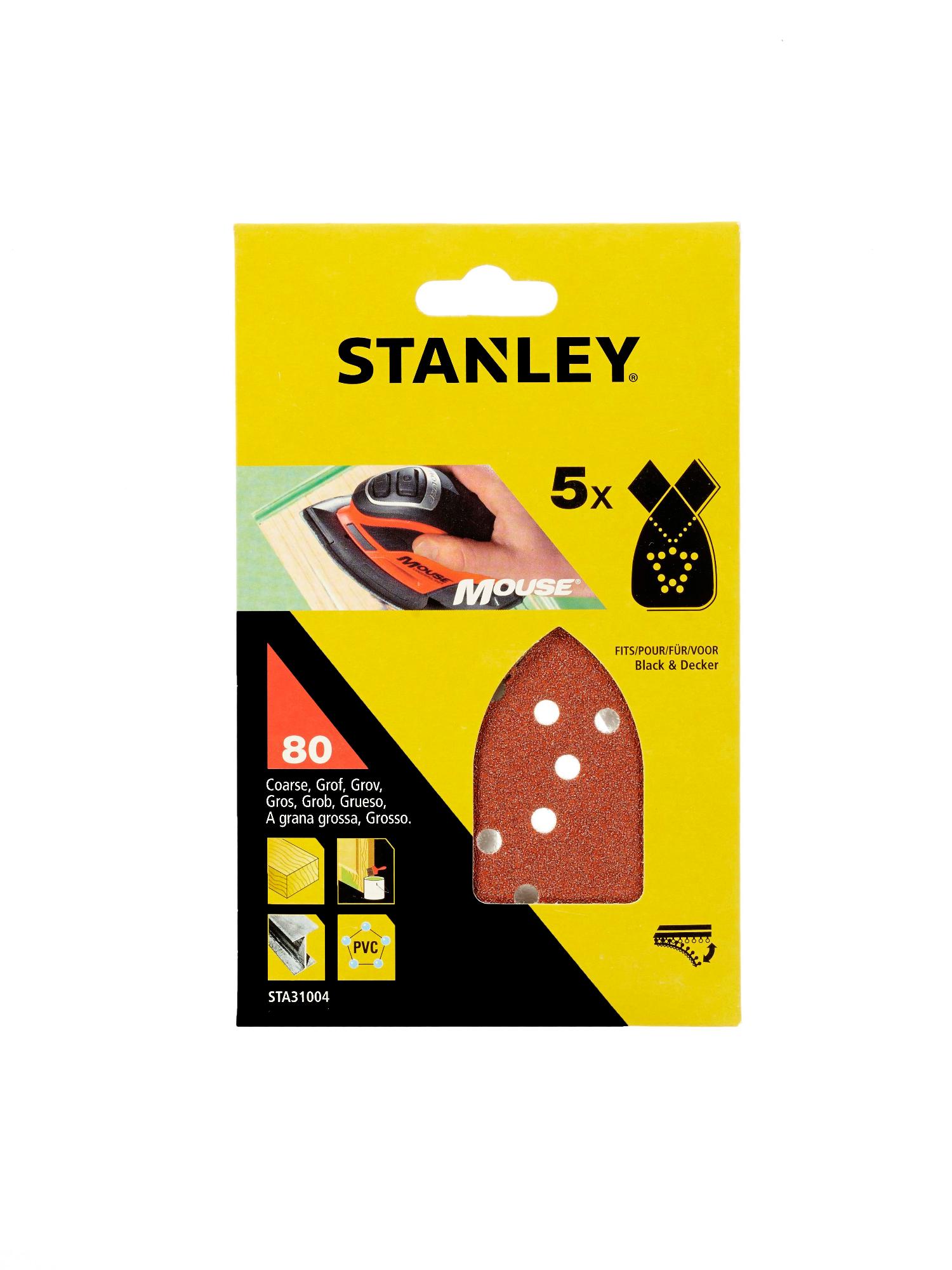 Papier brúsny dierovaný Mouse P80 suchý zips 5ks pre B+D FATMAX STA31004