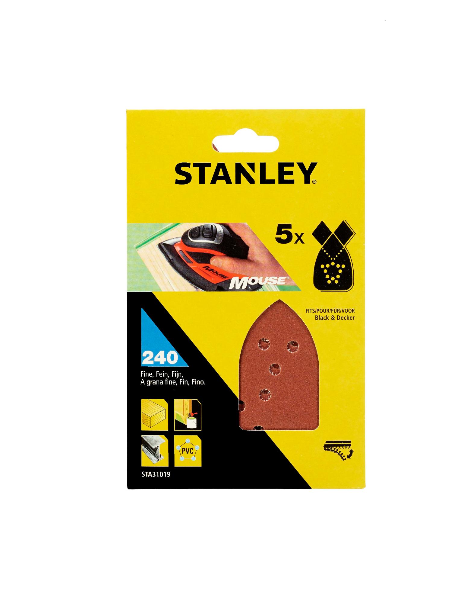 Papier brúsny dierovaný Mouse P240 suchý zips 5ks pre B+D FATMAX STA31019