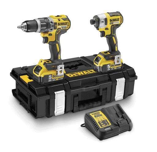 KOMBO SADA 18V 2x5,0Ah (DCD796+DCF887) Tough DS150 DEWALT DCK266P2