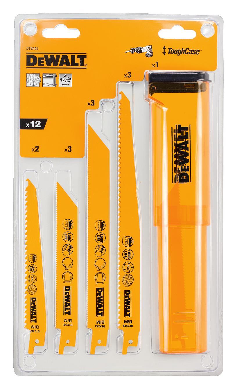 Sada pílových listov 12ks v úložnom púzdre DEWALT DT2445