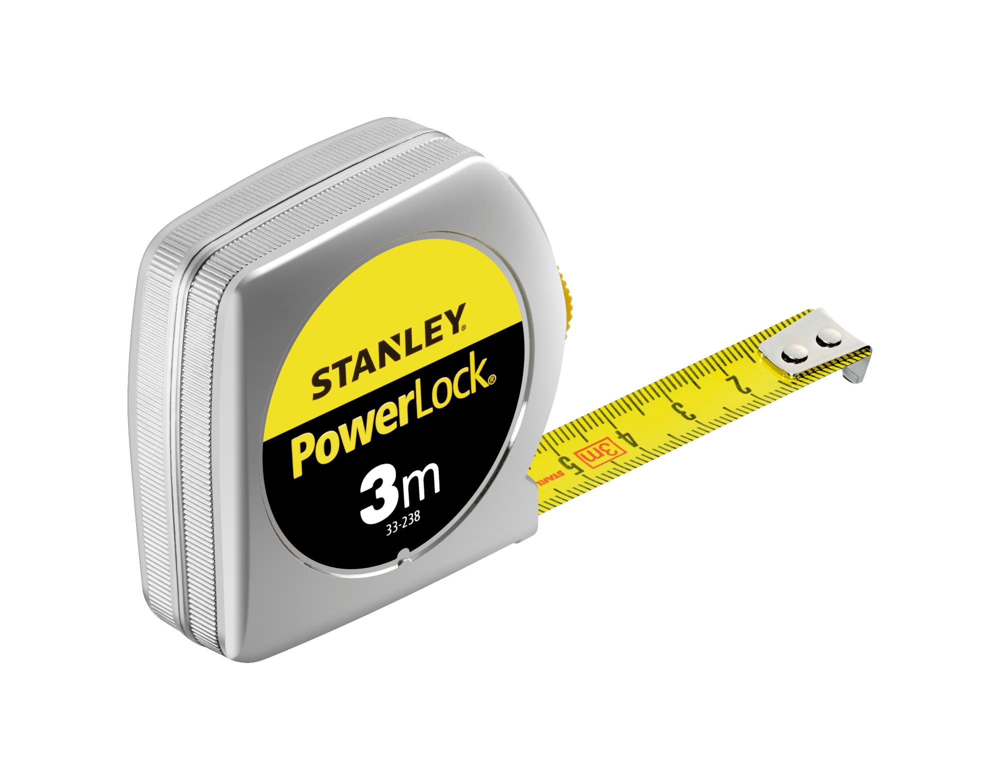 Meter zvinovací POWERLOCK® 3m s plastovým ABS puzdrom STANLEY 0-33-238