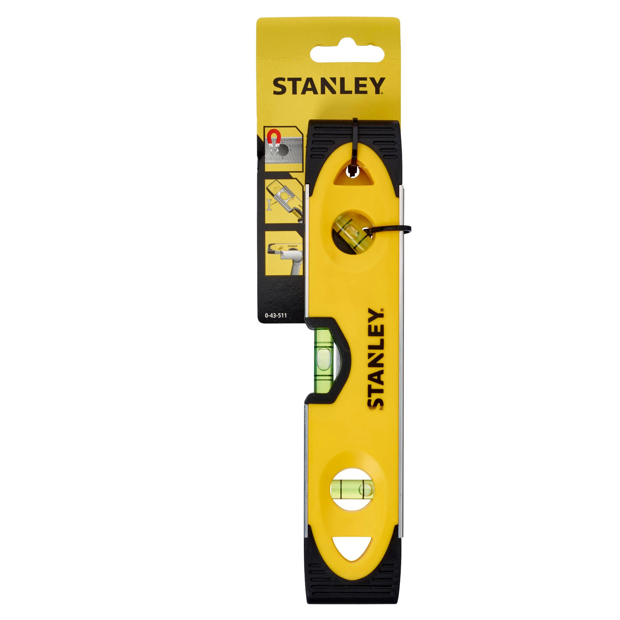 Vodováha magnetická hliníková Torpedo (3 libely) 25cm STANLEY 0-43-511