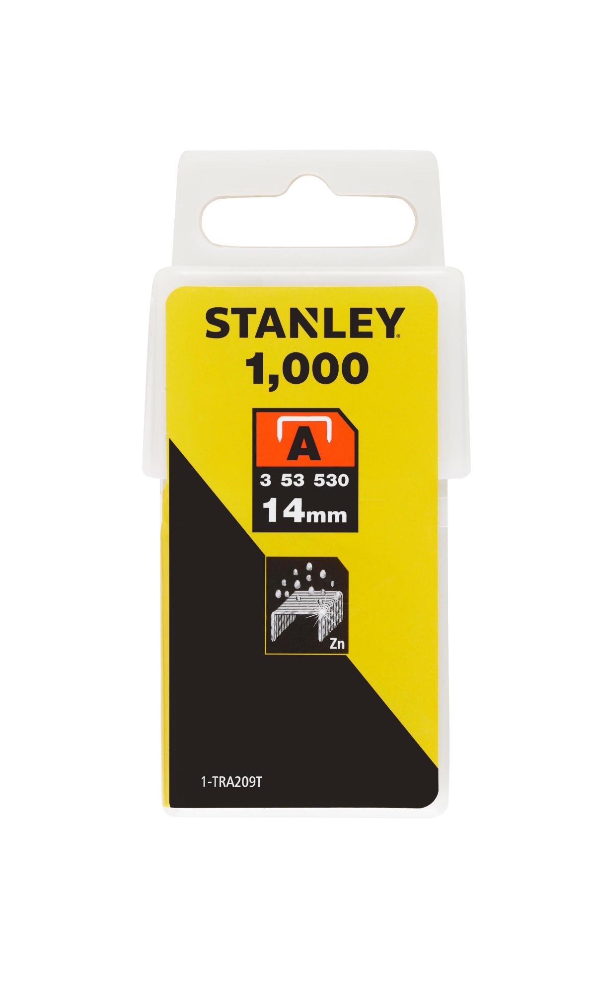 Spony štandardné 14mm (9/16") typ A 5/53/530 1000ks STANLEY 1-TRA209T