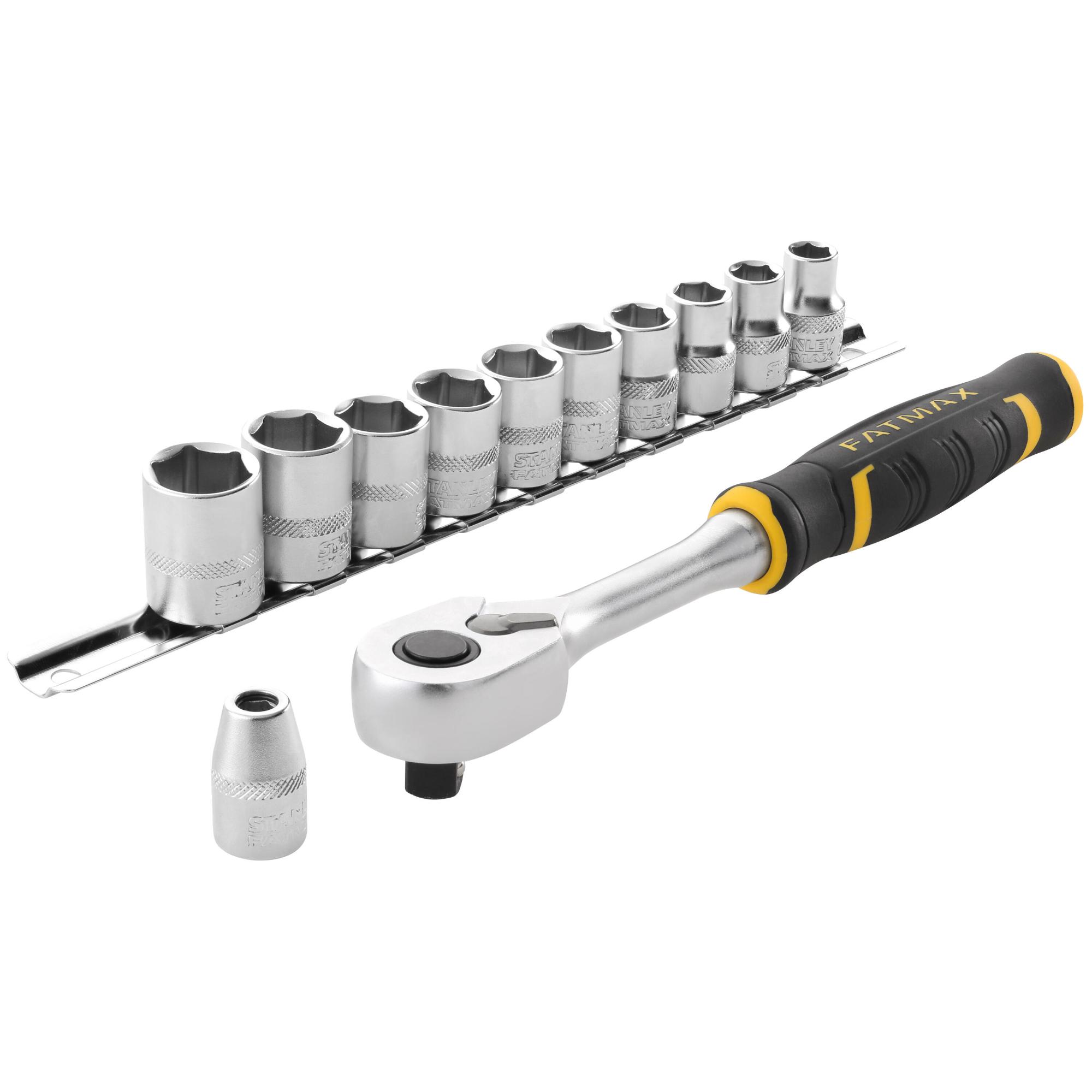 Sada račne 3/8" s 12 hrannými hlavicami a bitmi 11 dielna FatMax® 120 zubov STANLEY FMMT82680-0