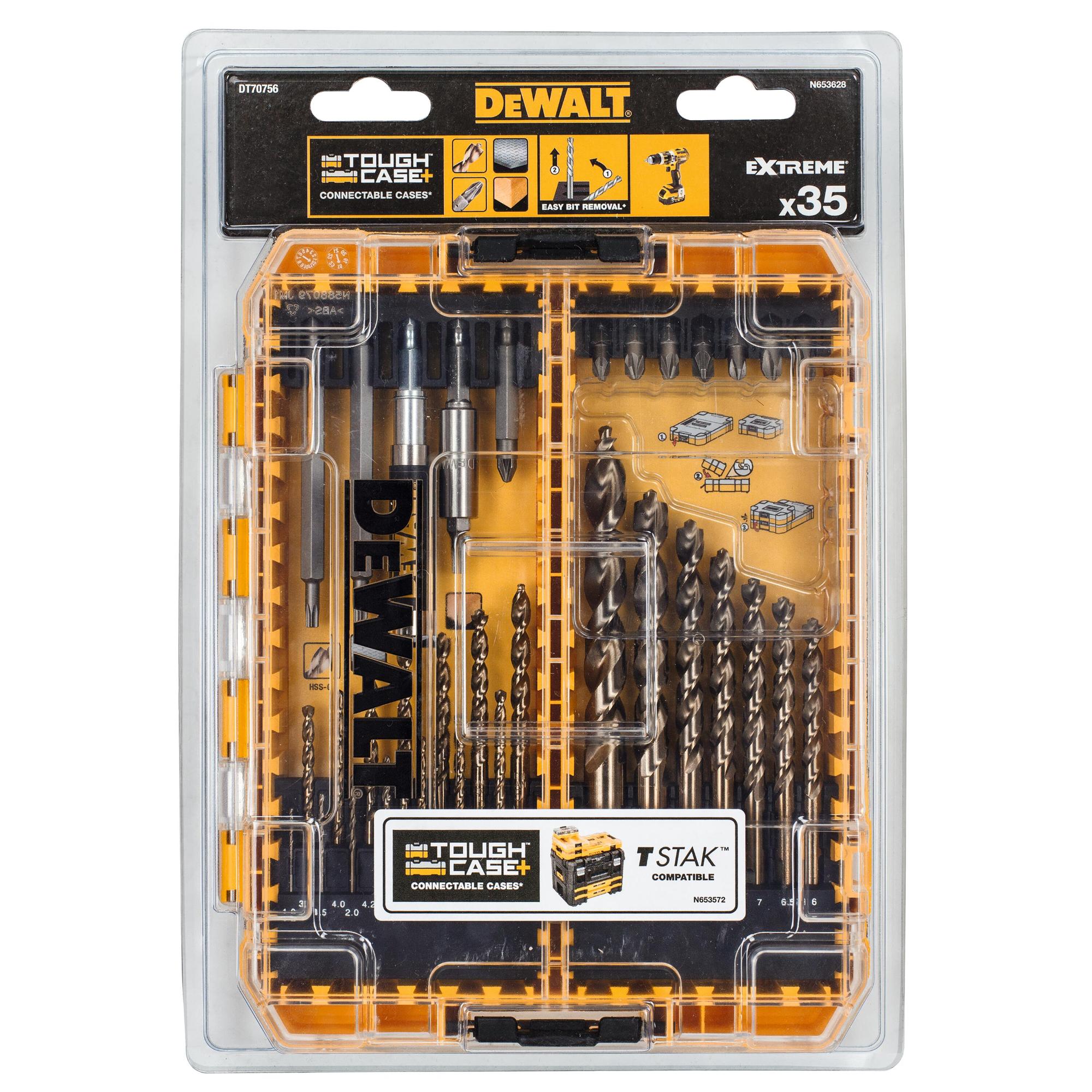 Sada bitov a vrtákov do kovu 35 dielna EXTREME 2 DEWALT DT70756