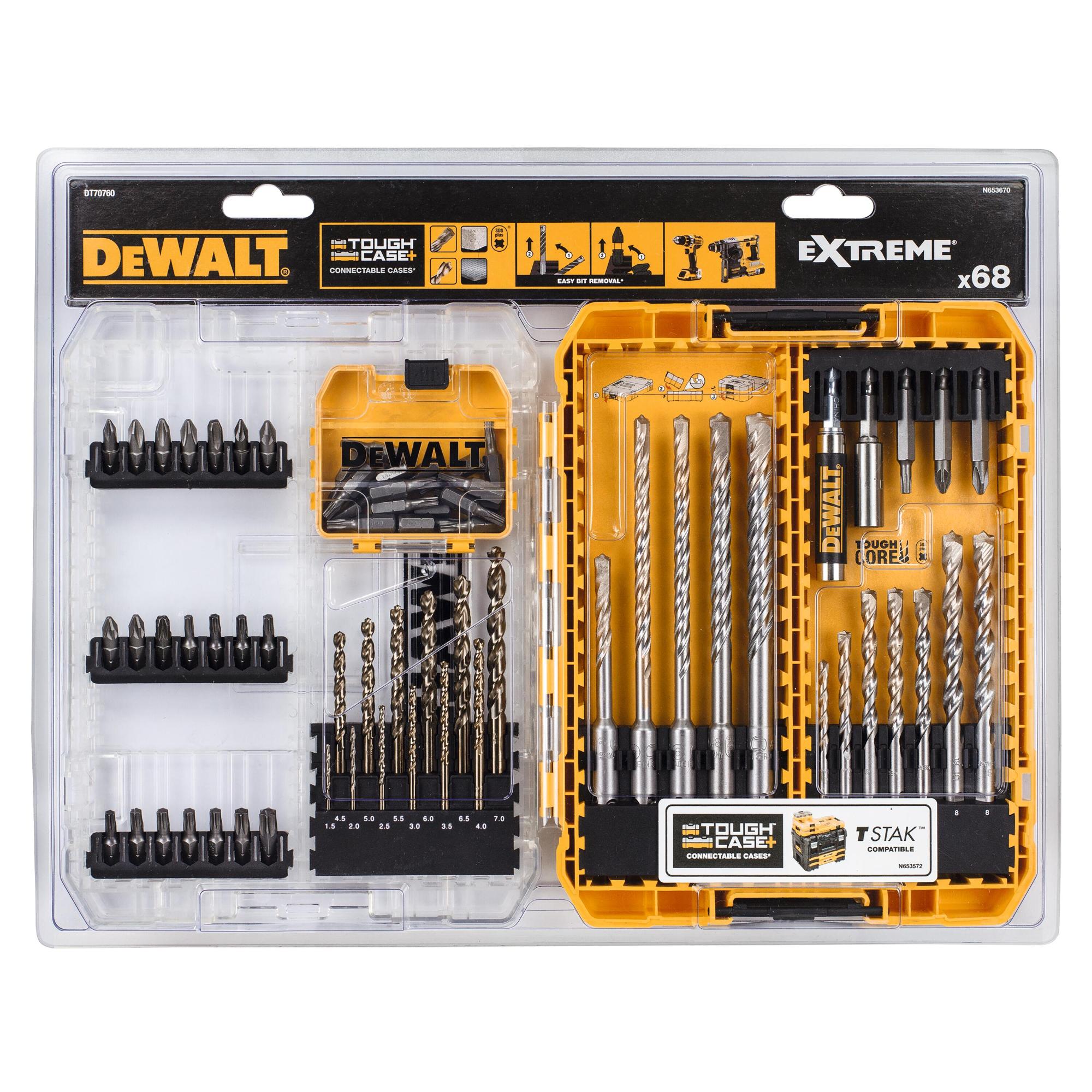 Sada bitov a vrtákov 68 dielna DEWALT DT70760