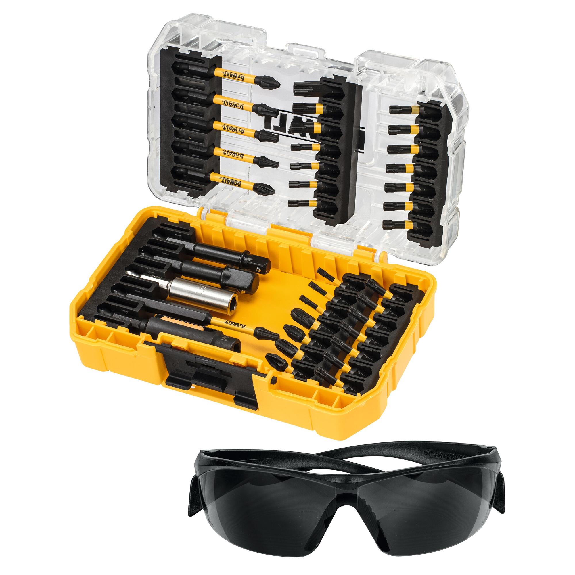 SADA BITOV 38 DIELNA FLEXTORQ S OCHRANNÝMI OKULIARMI DEWALT DT70733T