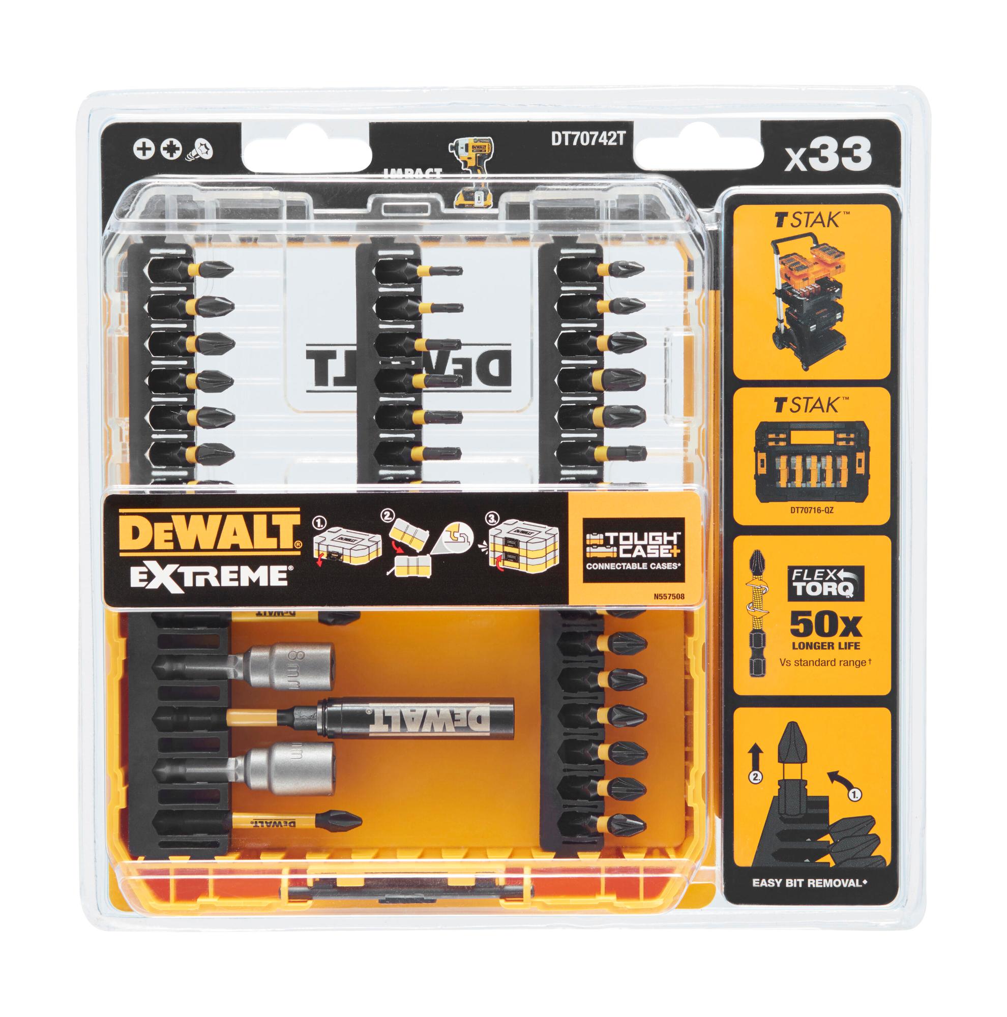 Sada bitov 33 dielna FLEXTORQ bity 25 mm DEWALT DT70742T