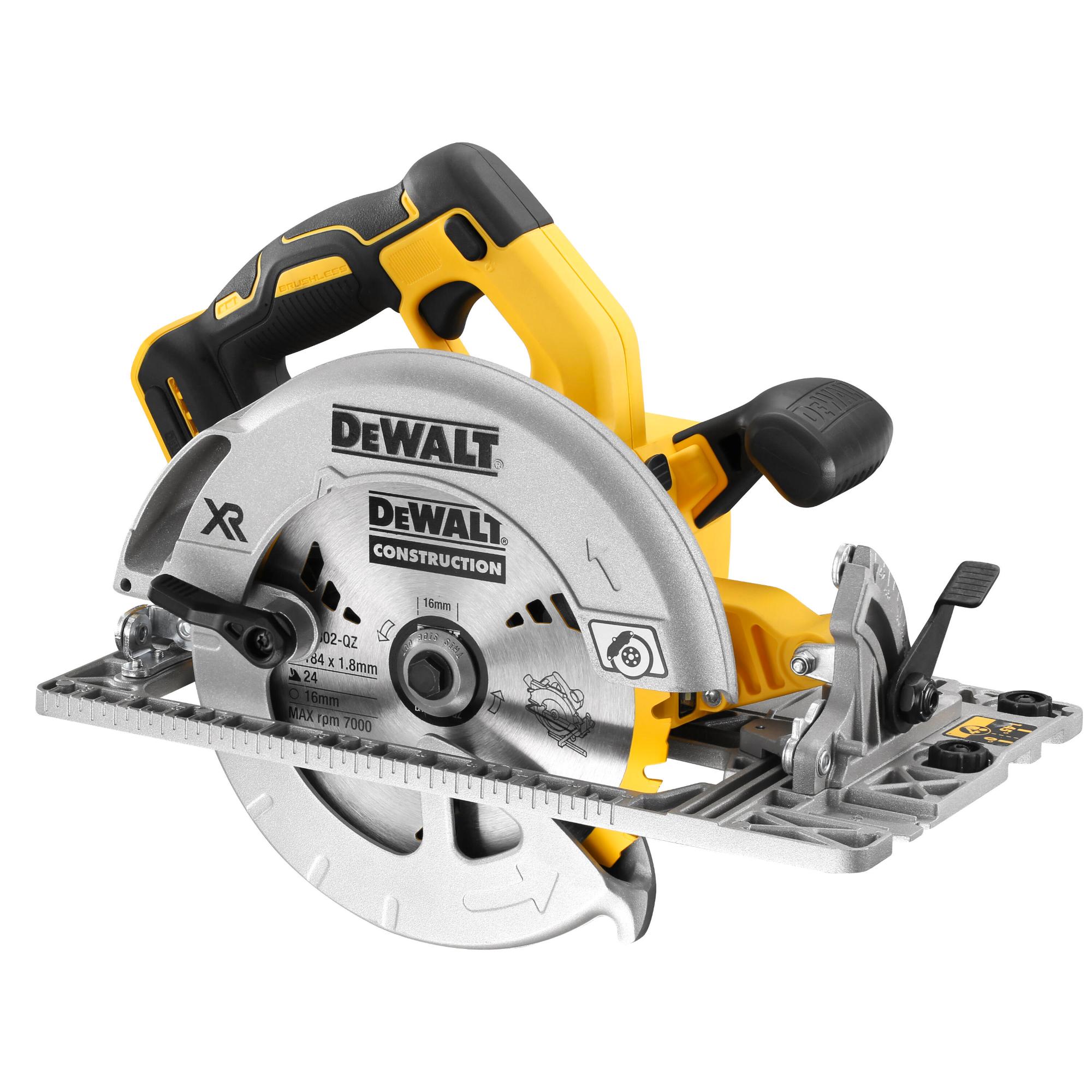 Píla kotúčová 184mm so základňou pre lištu18V XR Tstak bez AKU bezuhlíková DEWALT DCS572NT