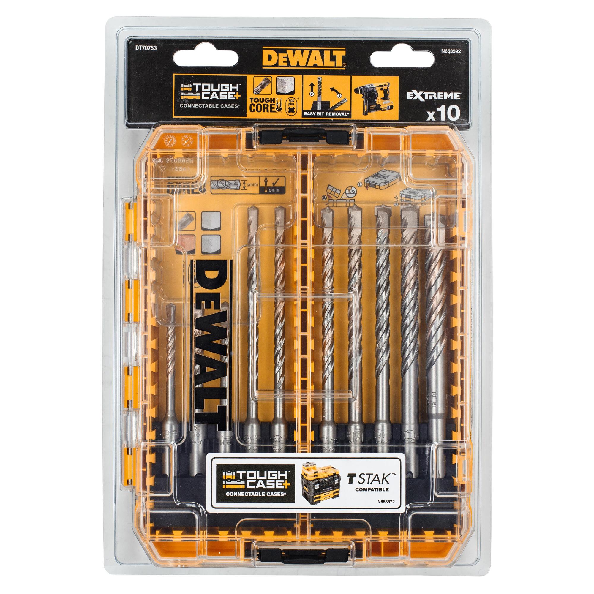 Sada vrtákov SDS-plus EXTREME® 2 10 dielna DEWALT DT70753