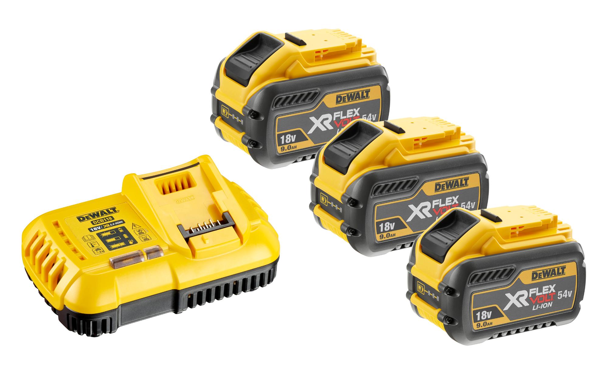 Nabíjačka XR FLEXVOLT 54V 3x9,0Ah DEWALT DCB118X3