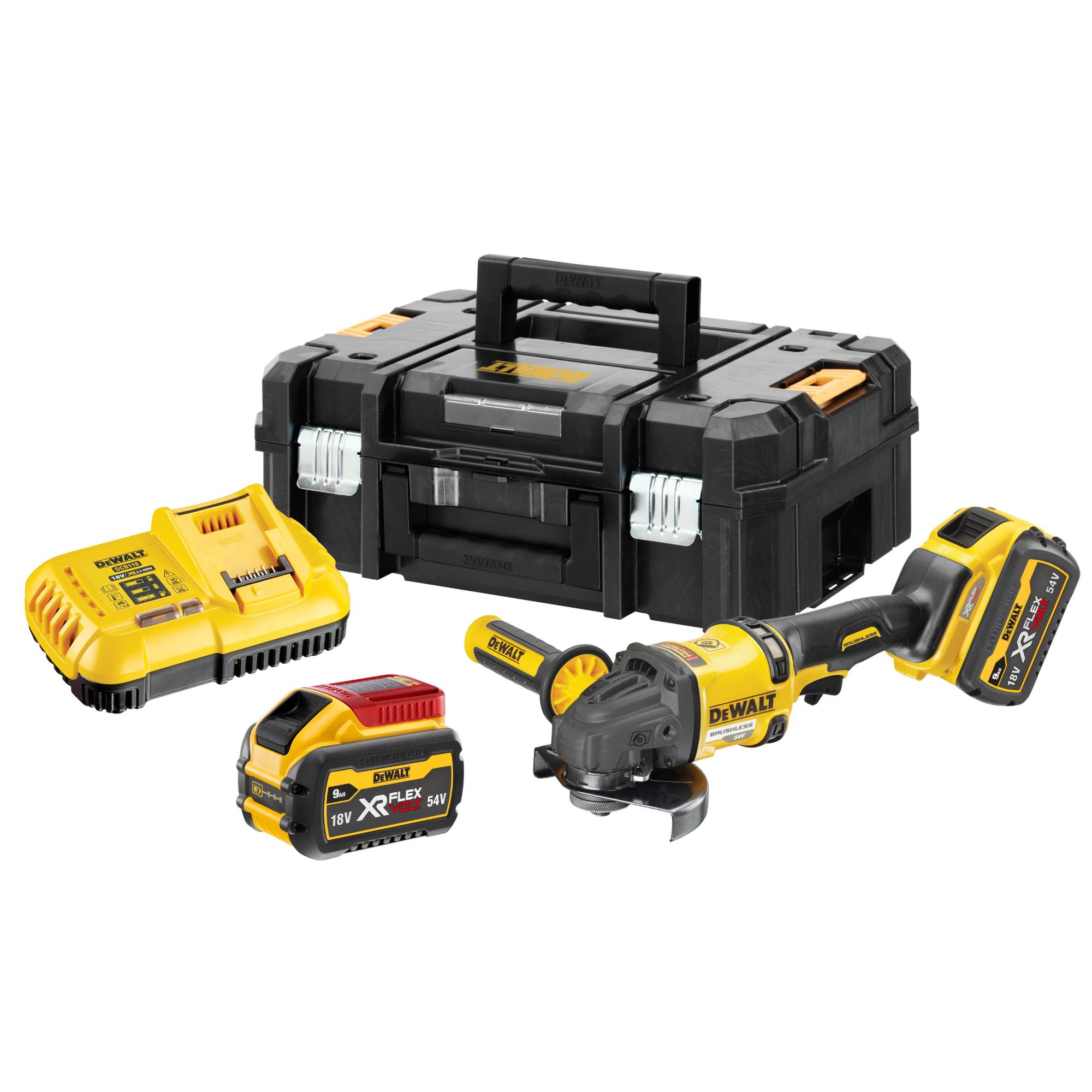 Brúska uhlová 125mm 54V FLEXVOLT 2300W 2x9,0Ah DEWALT DCG418X2