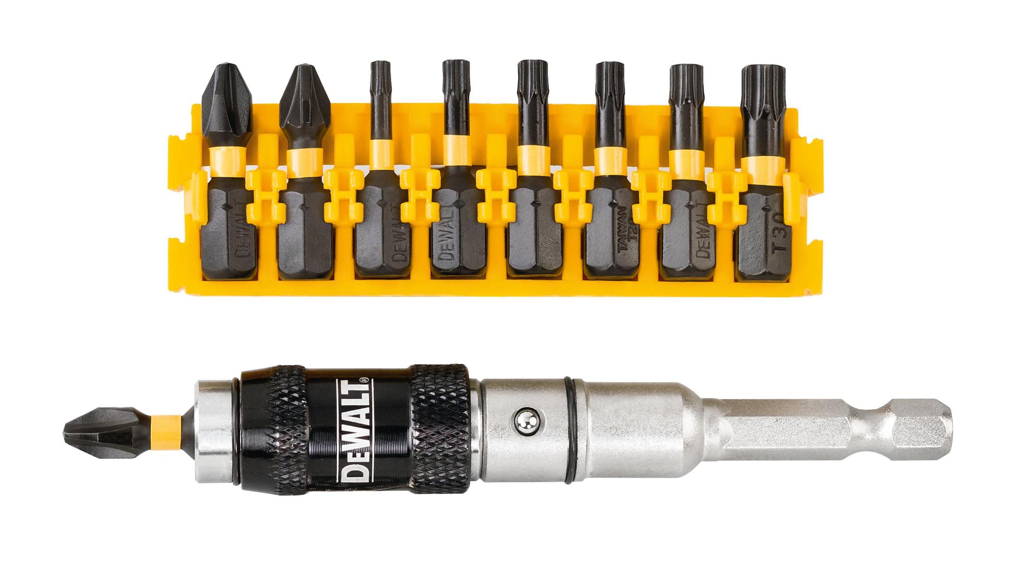 Sada nástavcov 10-dielna EXTREME s držiakom naklápacím DEWALT DT70578T