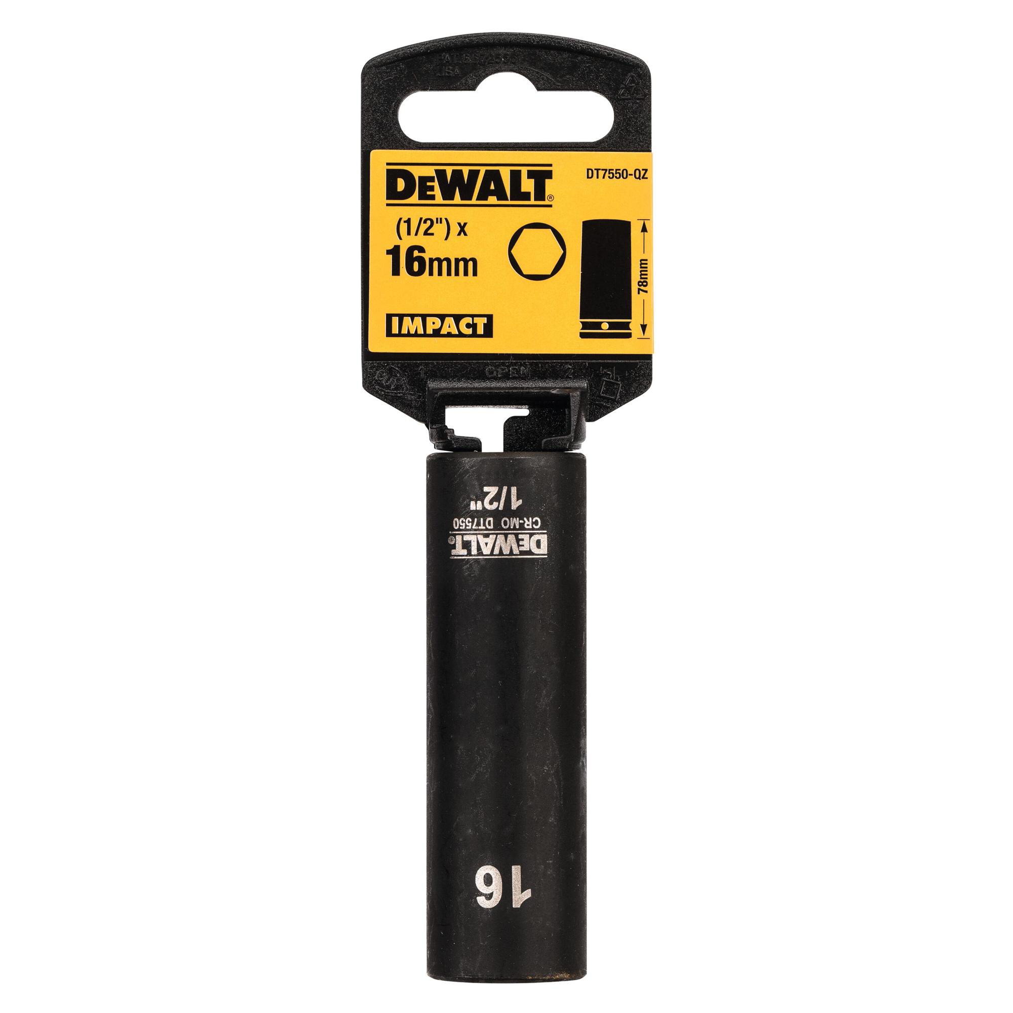 Hlavica nástrčková 16x78mm 1/2" dlhá Extreme® (Orech) DEWALT DT7550