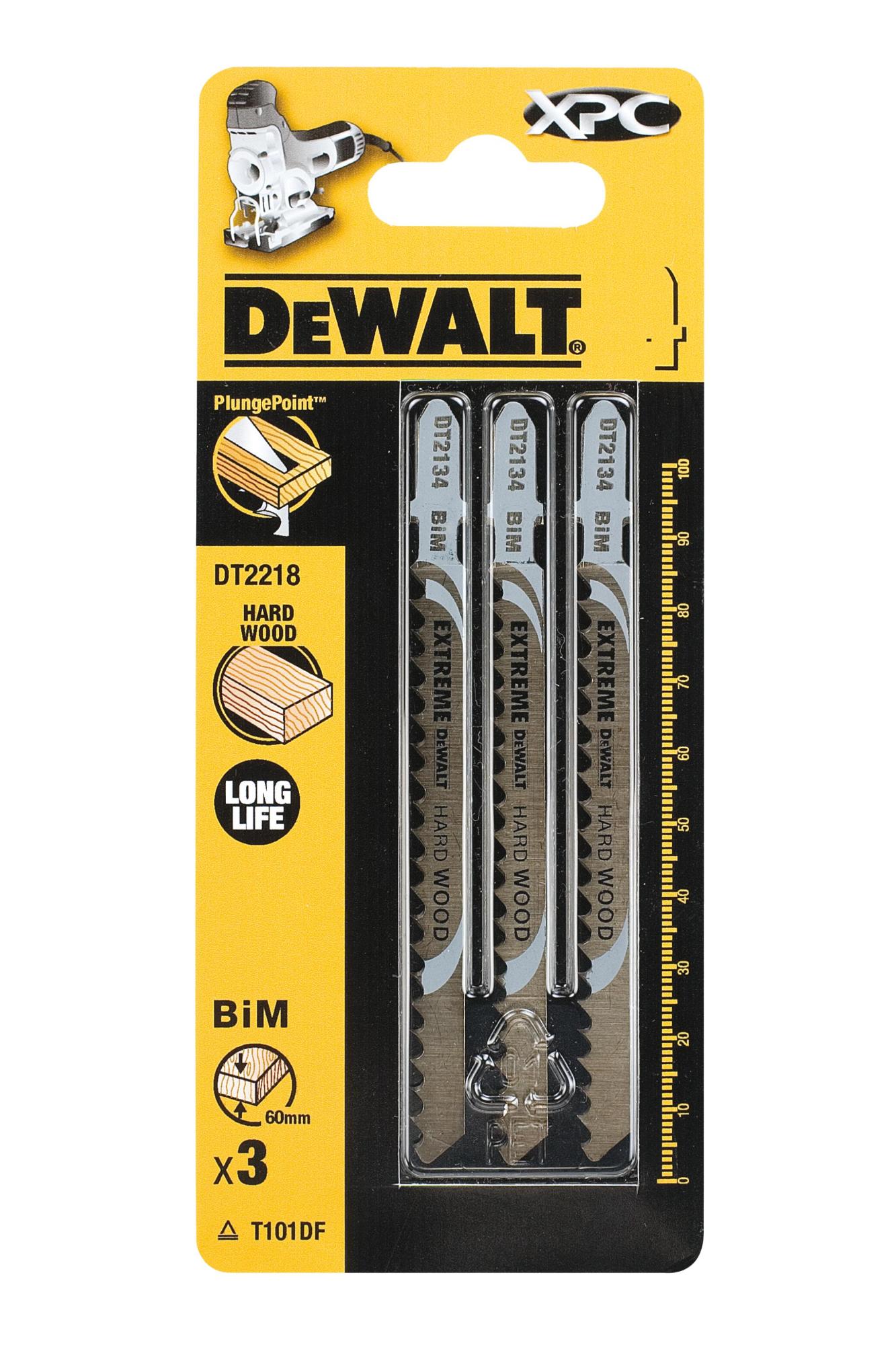 LIST PÍLOVÝ 100MM DREVO A PLAST DO 60MM 3ks DEWALT DT2218